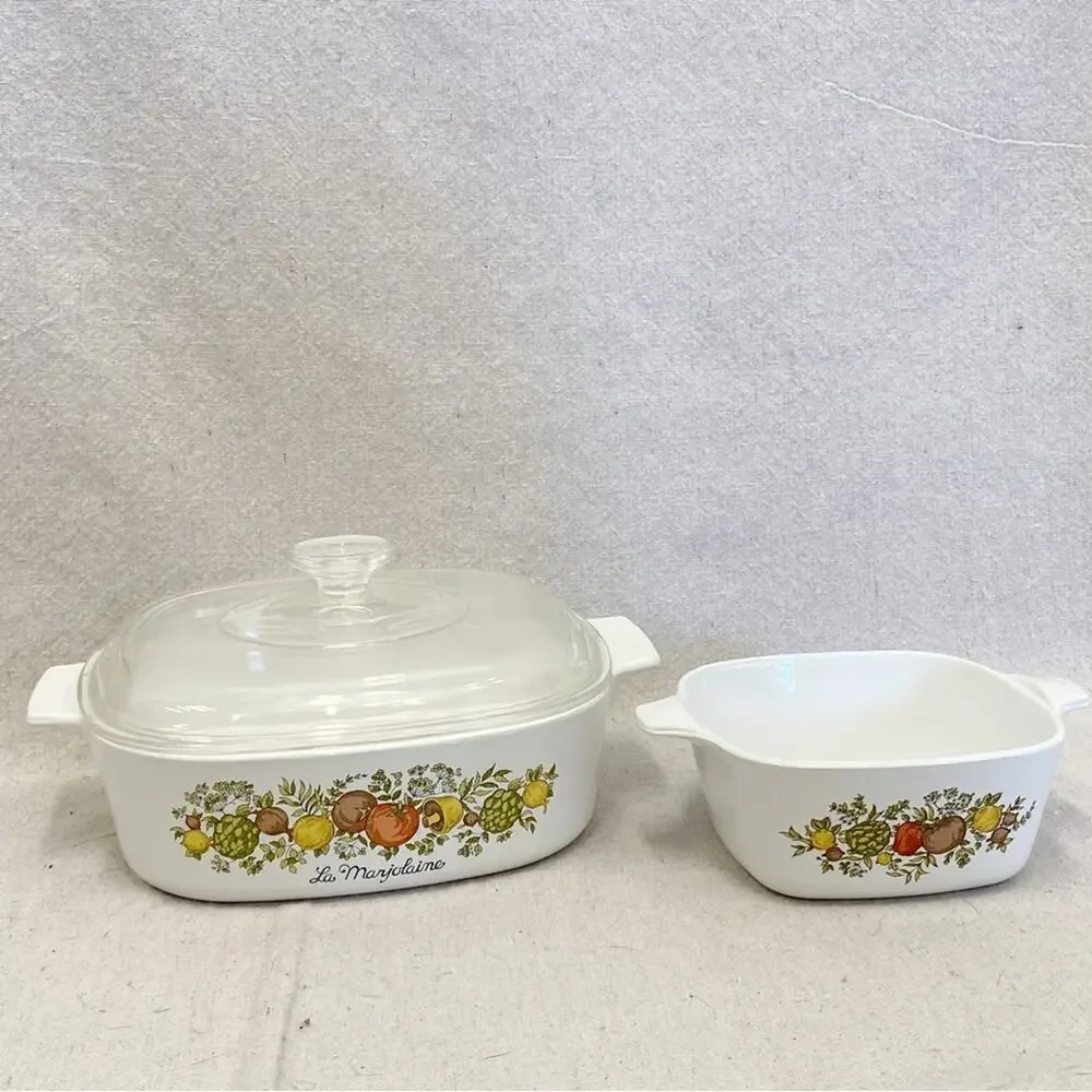CorningWare Spice of Life 2-quart Casserole Glass Lid &‎ 2 3/4 cup no lid